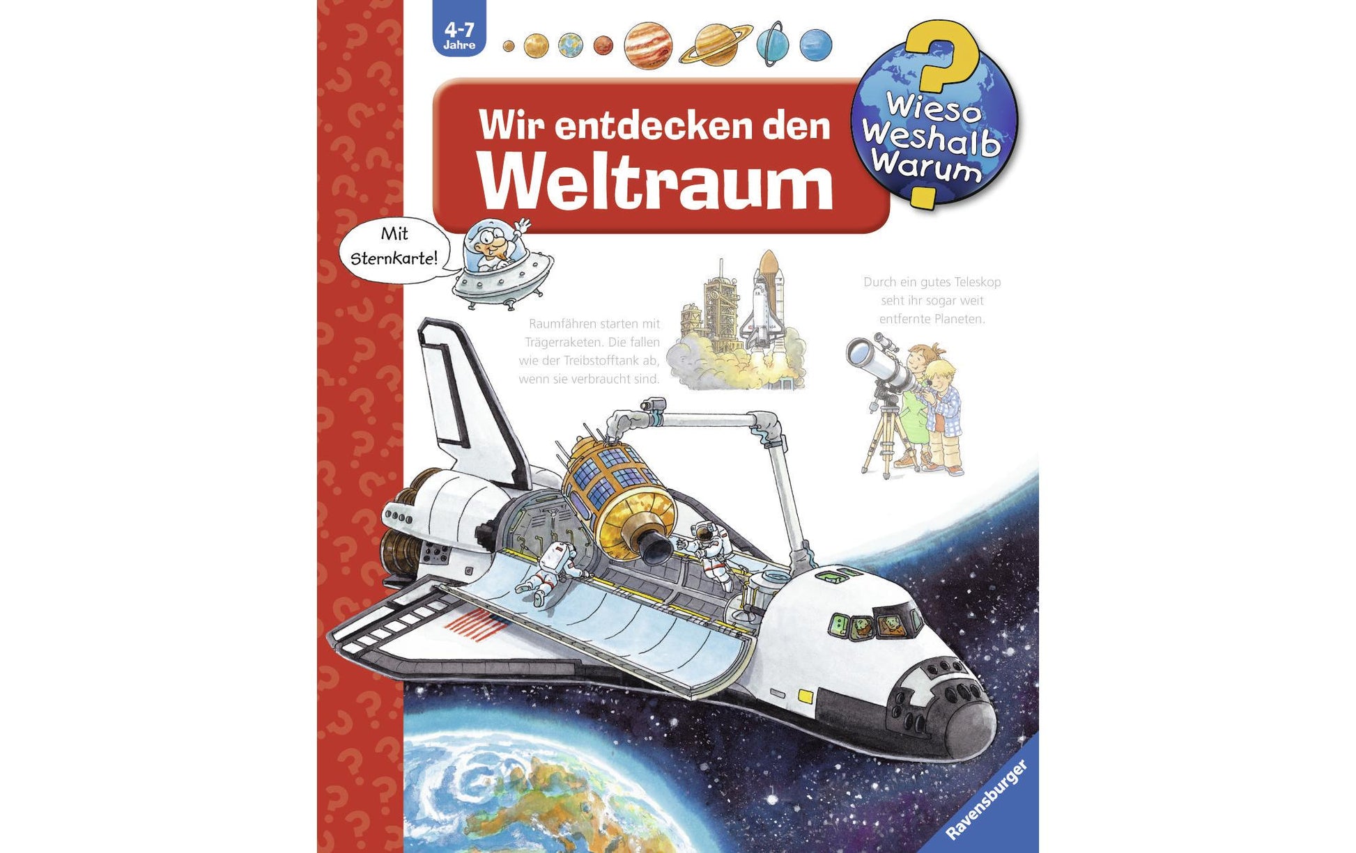 Ravensburger Buch – Wir entdecken den Weltraum, Hardcover, 16 Seiten, Deutsch, ab 4 Jahren