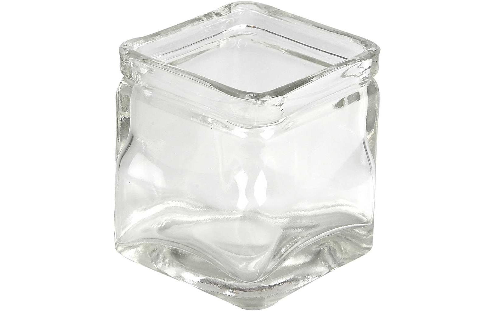 Creativ Company Kerzenständer – Glas, Transparent – 7,5 × 7,5 × 8 cm – 12-teilig