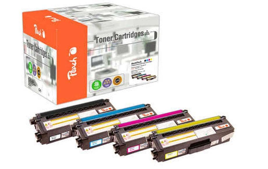 Peach TN-320 CMYK Toner – kompatibel – 4er-Pack – je 2'500/1'500 Seiten – für Brother DCP-9055/DCP-9270