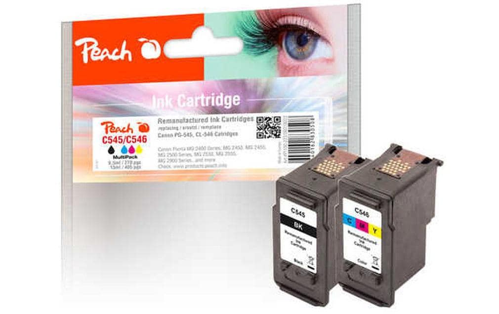 Peach PG-545/CL-546 Tintenpatronen-Multipack (Kompatibel) – für Canon Pixma MG 2400/2900/3000