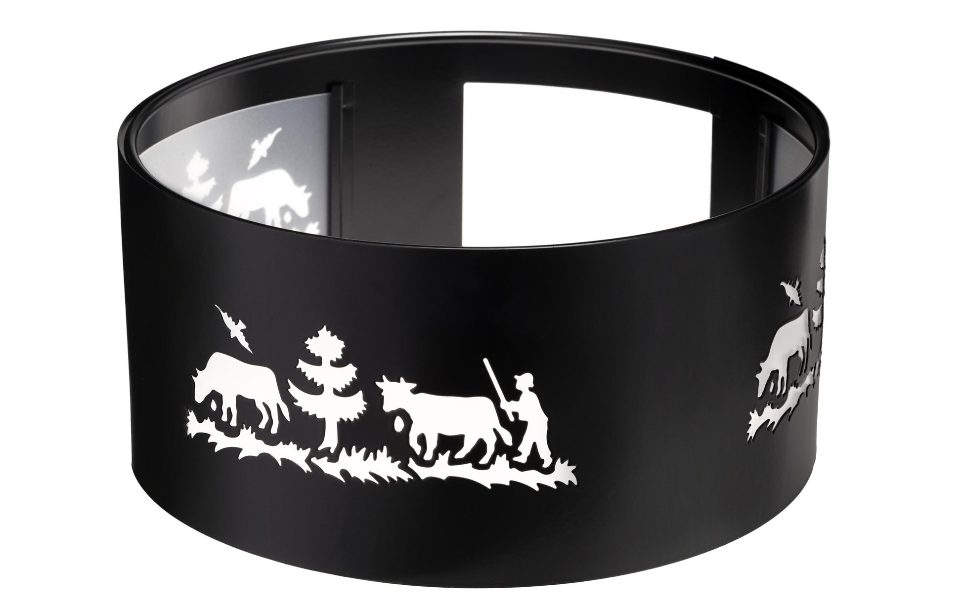 Heidi Cheese Line Rechaud-Windschutz, Ø 23 cm, Metall, schwarz