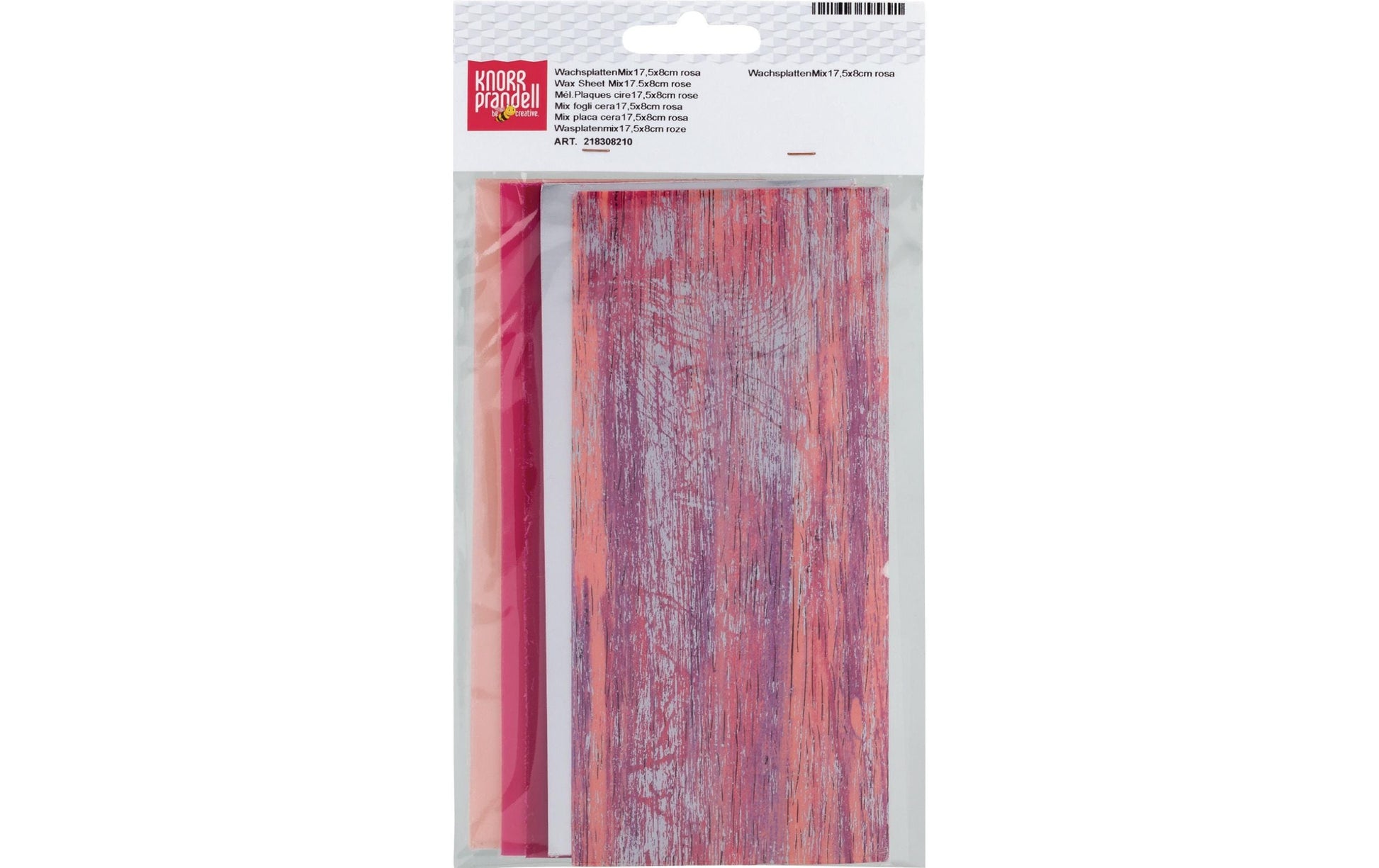 KNORR prandell Verzierwachs, Rosa, 8 × 17,5 cm, 5 Stk., 218308210