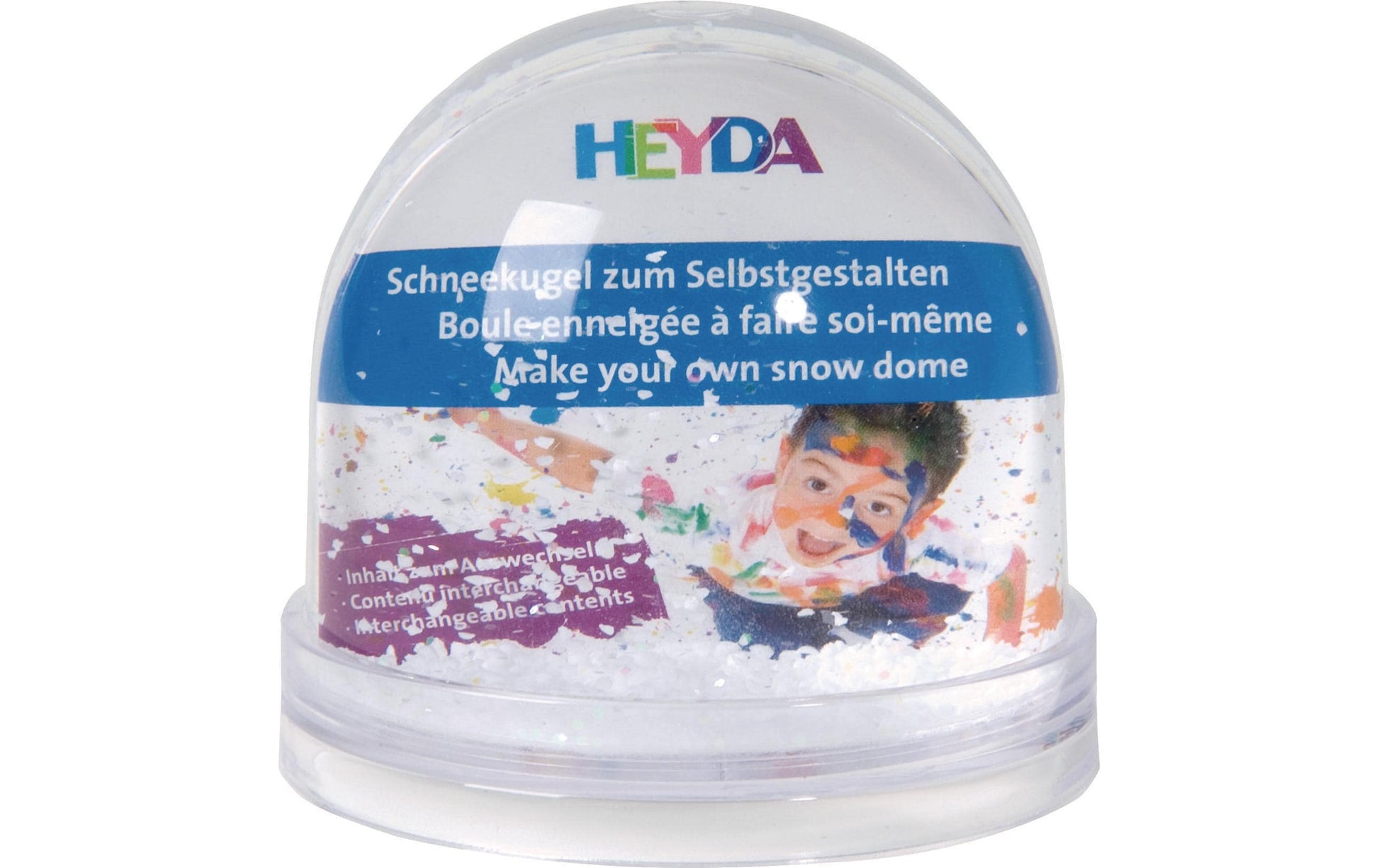 HEYDA Schneekugel – 8,5 cm, mehrfarbig