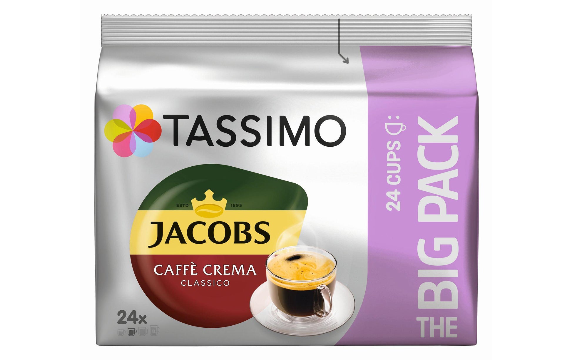 TASSIMO Jacobs Café Crème Classico – Kapseln für Cremesso – Intensität 4, 24 Kapseln