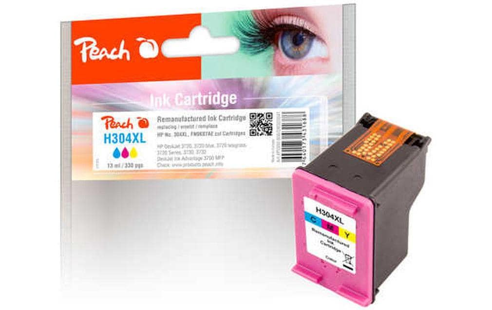 Peach 304XL Dreifarbig Tintenpatrone (Kompatibel) – 330 Seiten – für HP DeskJet 3720/3730/3732 …