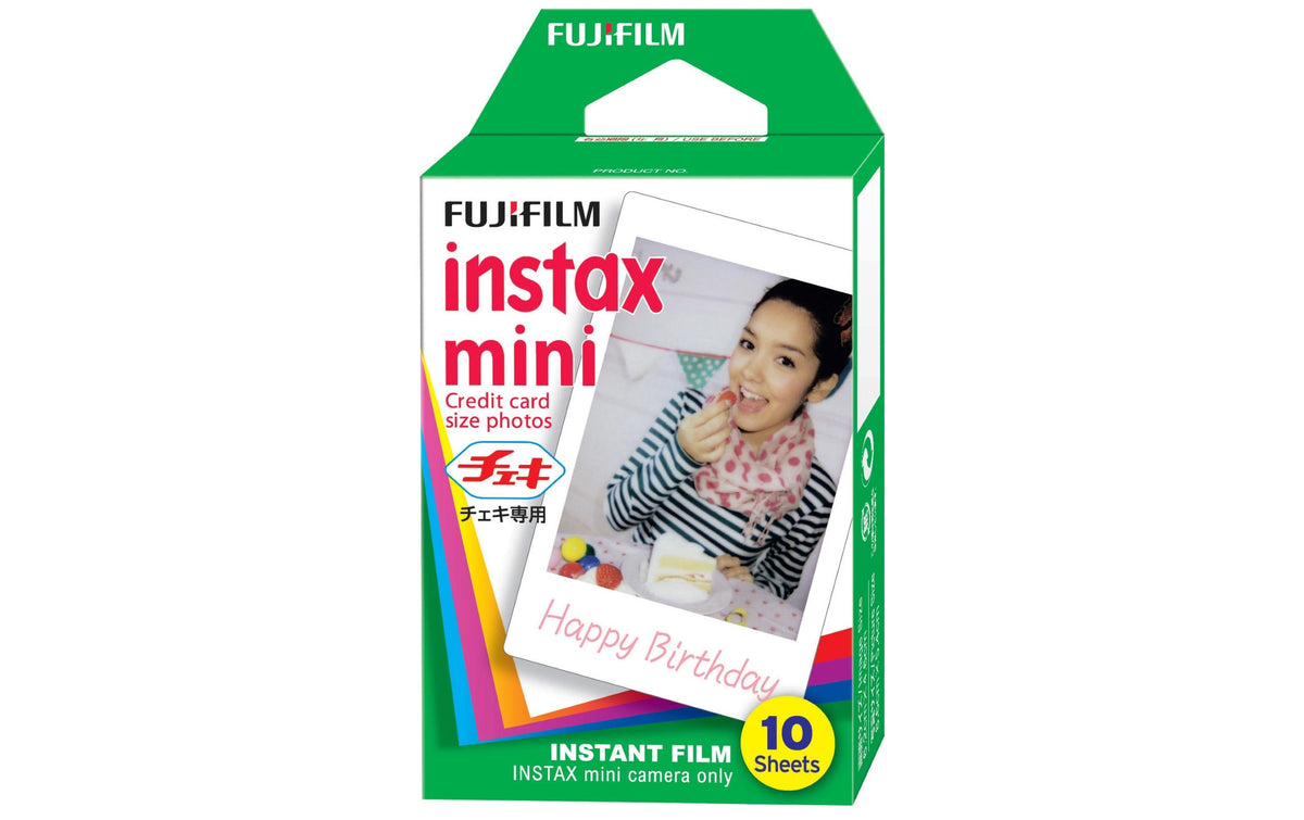 Fujifilm Instax Mini Sofortbildfilm – 86 × 54 mm – ISO 800 – für Instax Mini 90, Mini 8 – 10er-Pack