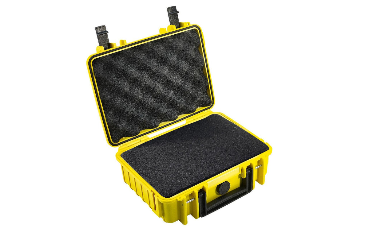 B&W Cases B&W Typ 1000 Outdoor-Koffer – staubgeschützt, wasserfest, gelb, B 215 × H 270 × T 105 mm