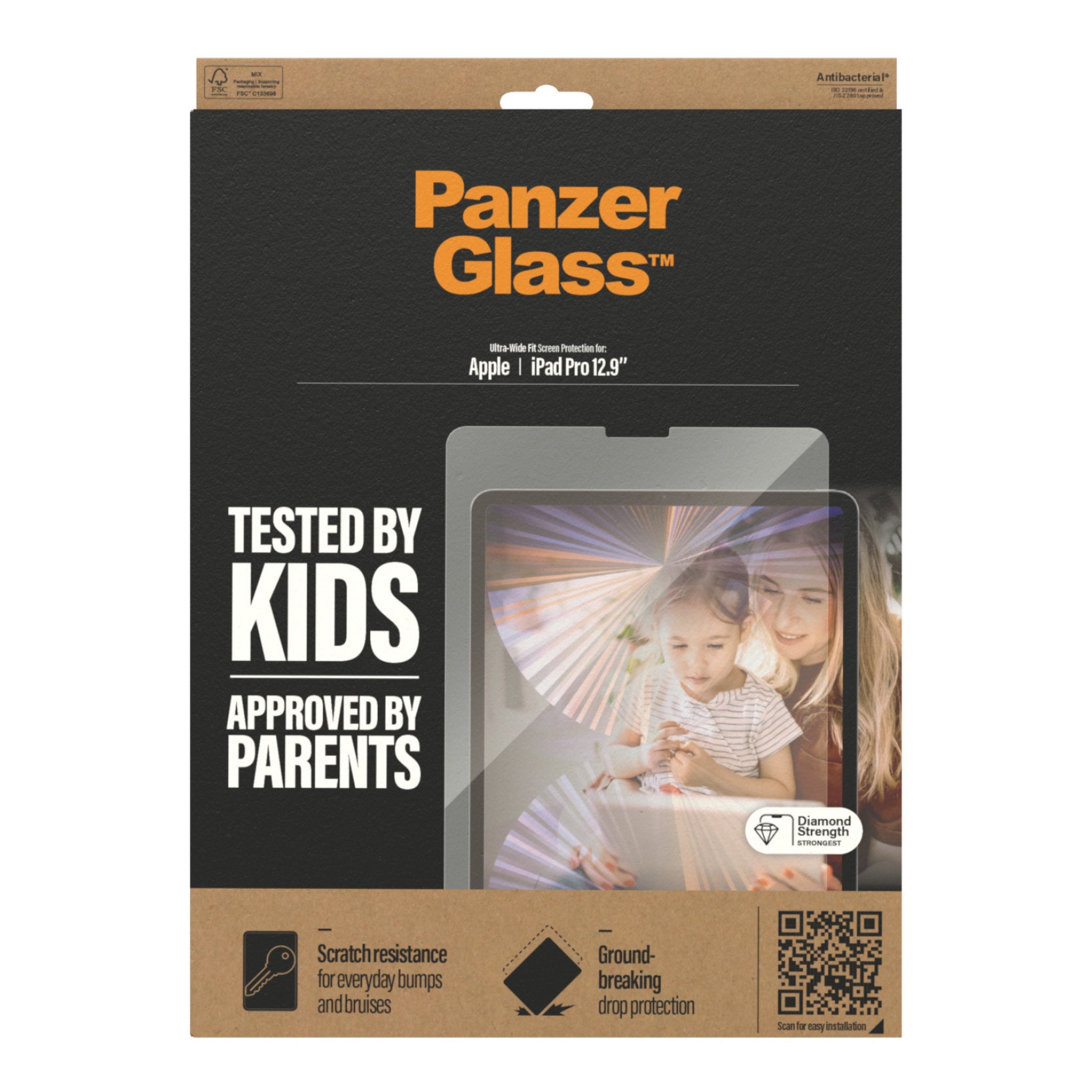 PanzerGlass Panzerglas für iPad Pro 12,9" (5. Gen.) – Kratzresistent, Anti-Fingerprint