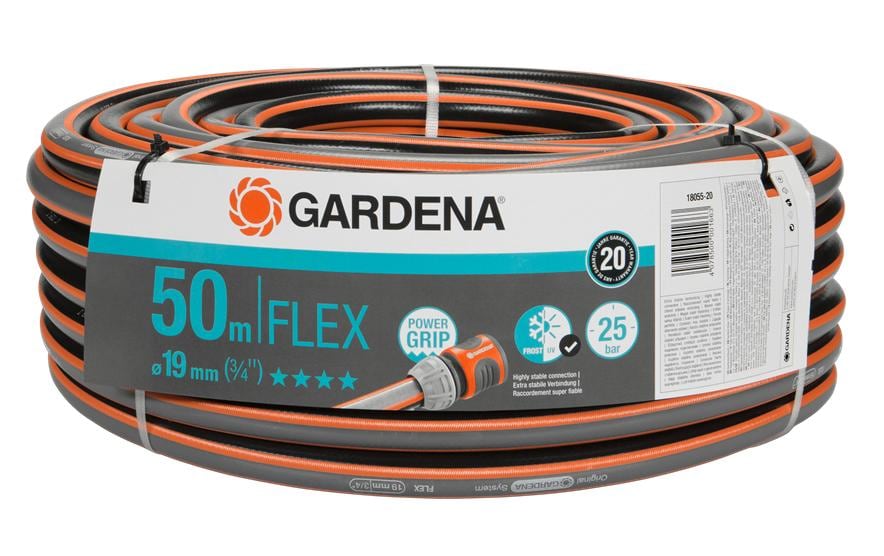 Gardena Gartenschlauch 19 mm × 50 m – Flexibler Schlauch – UV-beständig, frostbeständig, 25 bar