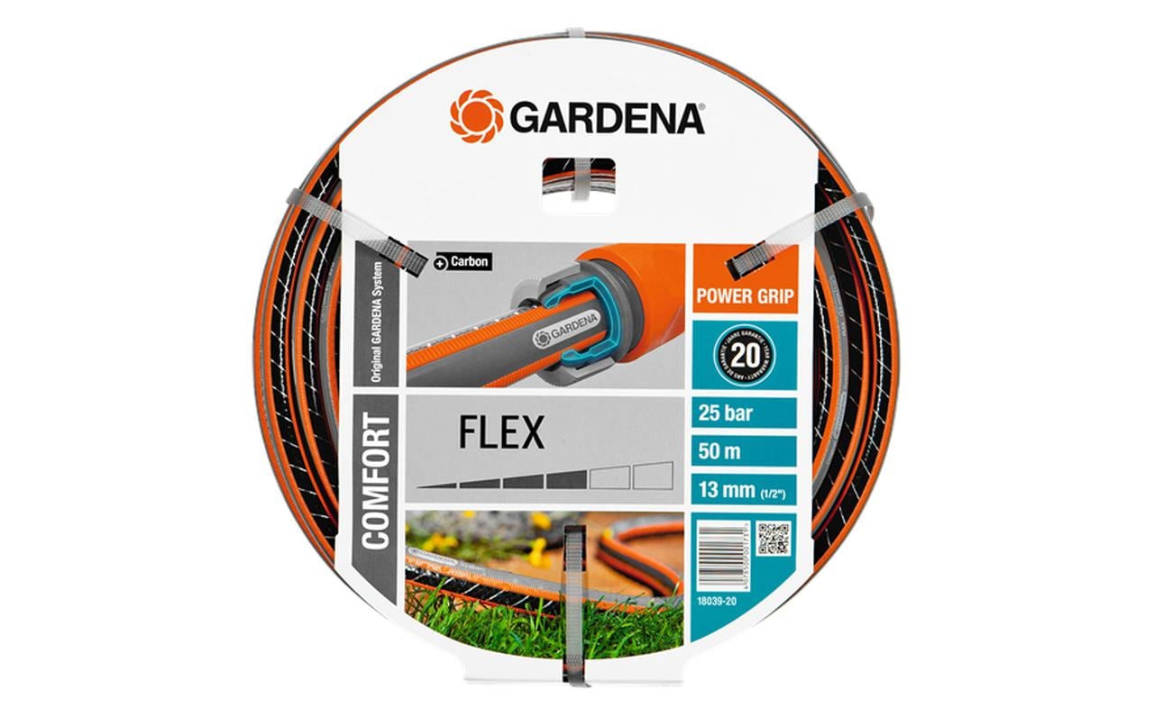 Gardena Comfort FLEX Gartenschlauch – Ø 13 mm × 50 m, Orange, 25 bar, UV-beständig