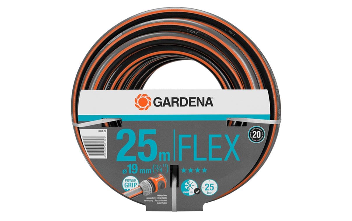 Gardena Comfort FLEX Gartenschlauch – Ø 19 mm × 25 m, 3/4" Anschluss, 25 bar, UV- und frostbeständig