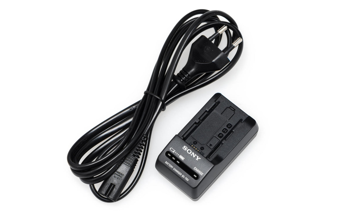 Sony Akkuladegerät BC-TRV – 1-fach, V/H/P-Akkuserie – Schwarz – für NP-FV
