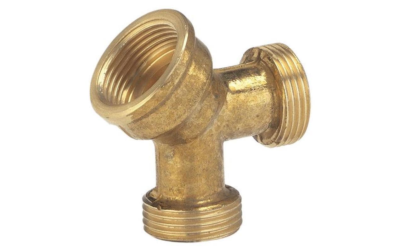 Gardena 2-Wege-Verteiler 7155-20 – 2 Ausgänge, Messing, 1 Stück