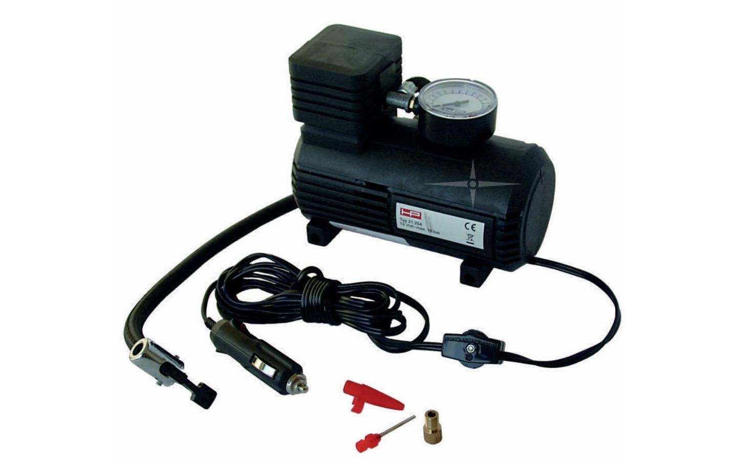 HP Autozubehör 21254 Mini-Luftkompressor – 12 V – 18 bar, 18 l/min – 120 W