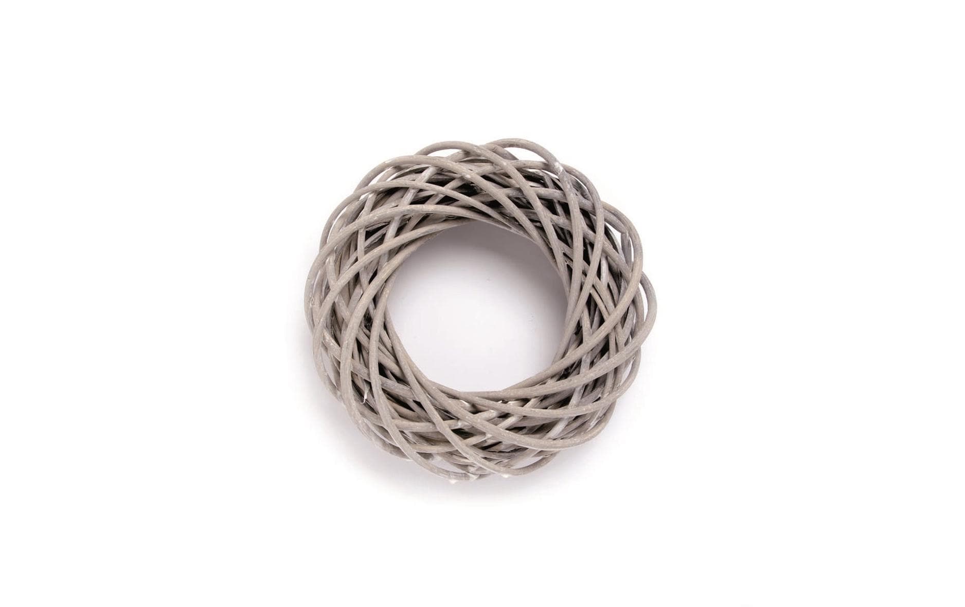 GLOREX Weidenkranz – Ø 20 cm – Weide, grau
