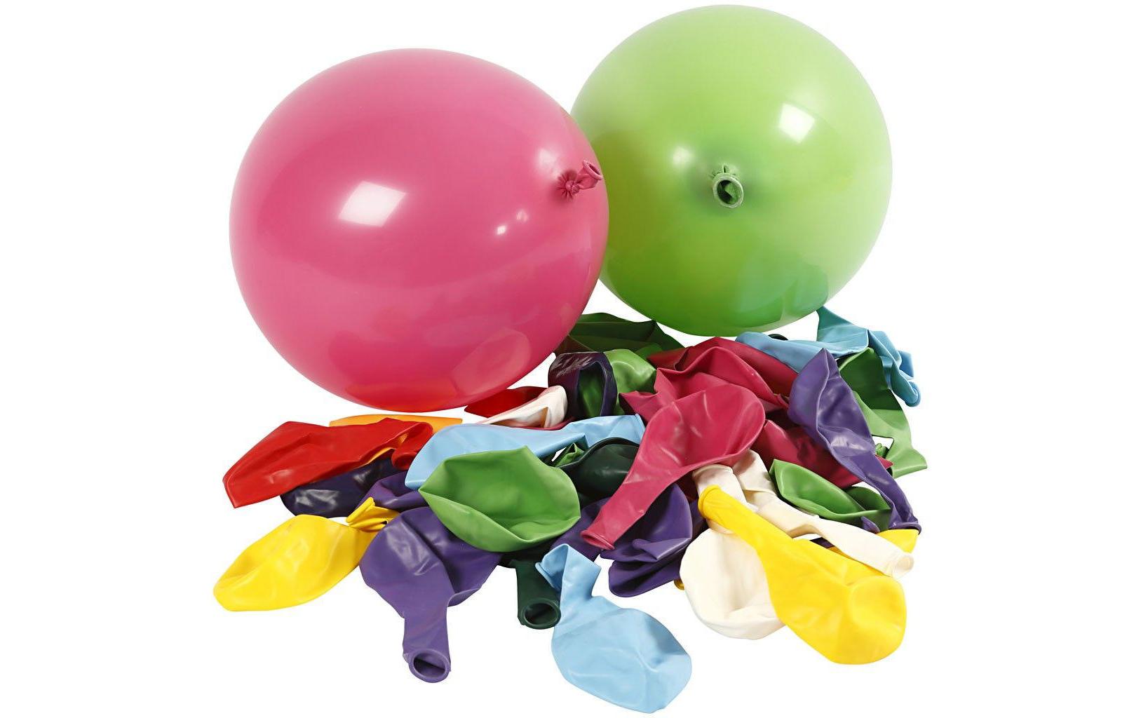 Creativ Company Luftballons Uni – mehrfarbig – Ø 23 cm – Latex – 100 Stk