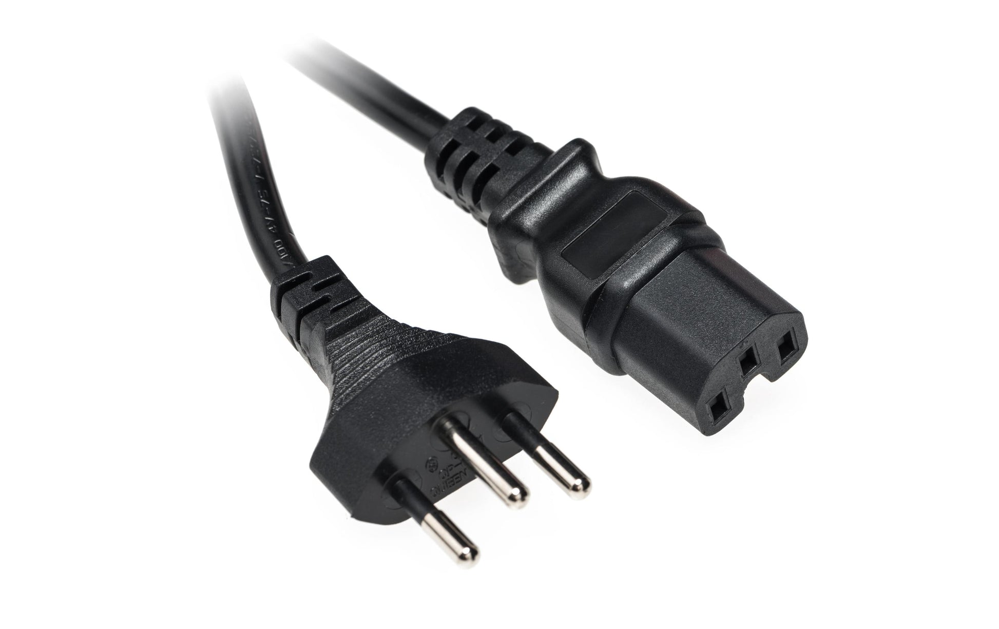 Diggelmann Netzkabel, T12 auf IEC C15, 0,5 m, Schwarz