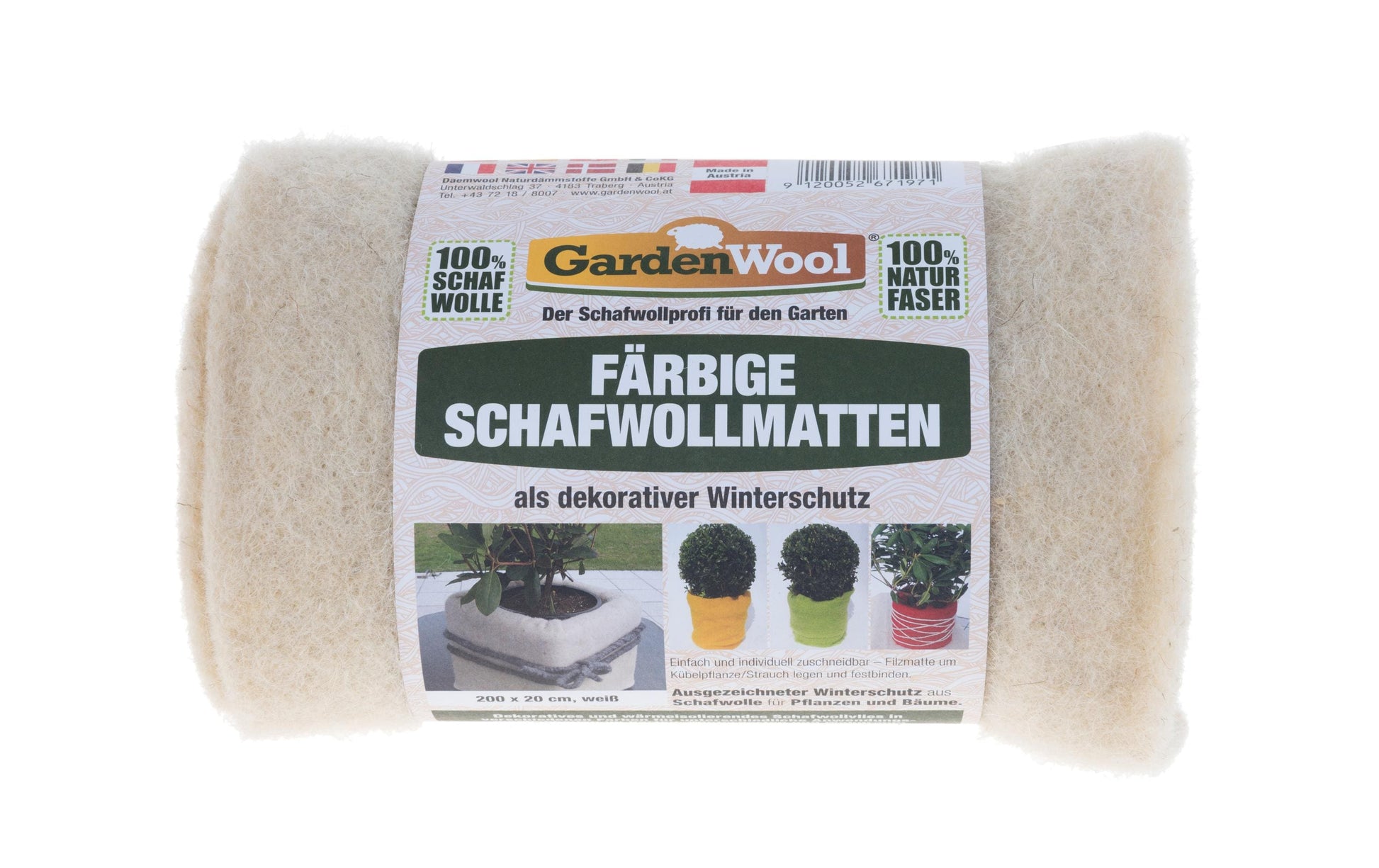 Gardenwool Wohndecke – Wolle, Weiss – 200 × 20 cm