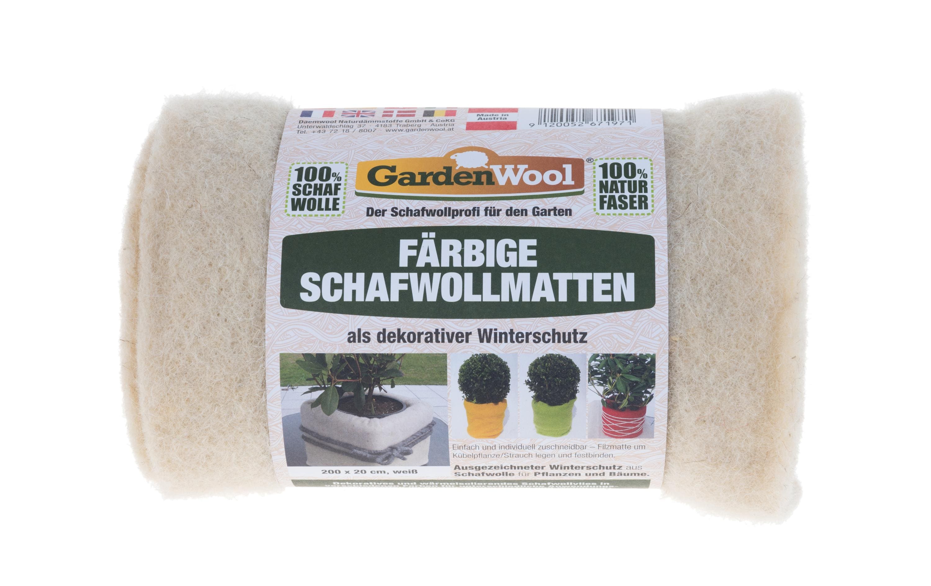 Gardenwool Wohndecke – Wolle, Weiss – 200 × 20 cm