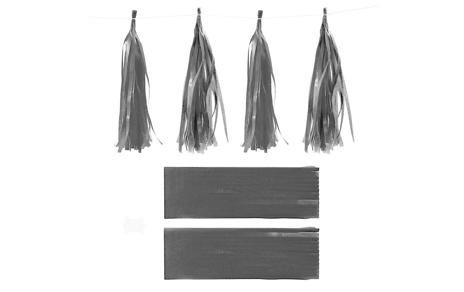 Creativ Company Papier-Quasten – Schwarz – 35 cm – Papier – 12 Stk