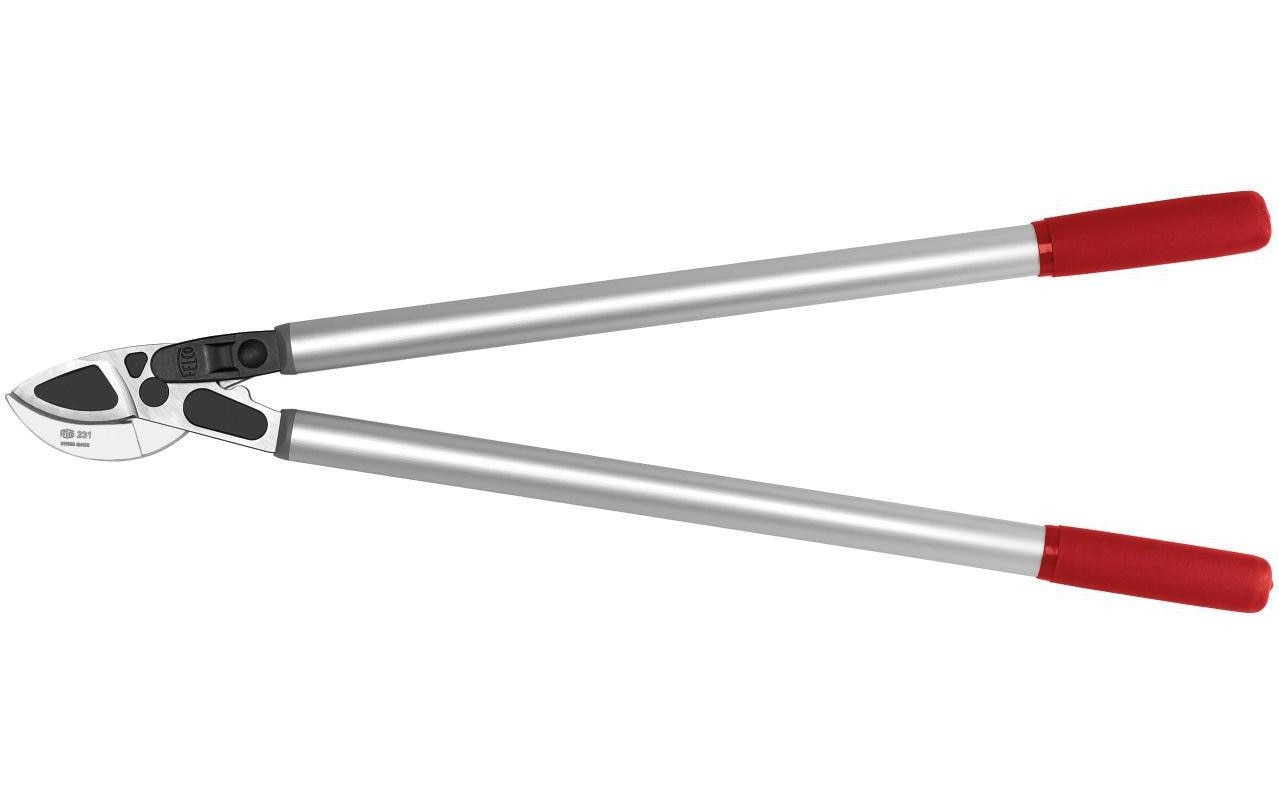 Felco 231 – Amboss-Astschere 40 mm, Teleskopgriff, Aluminium, Rot