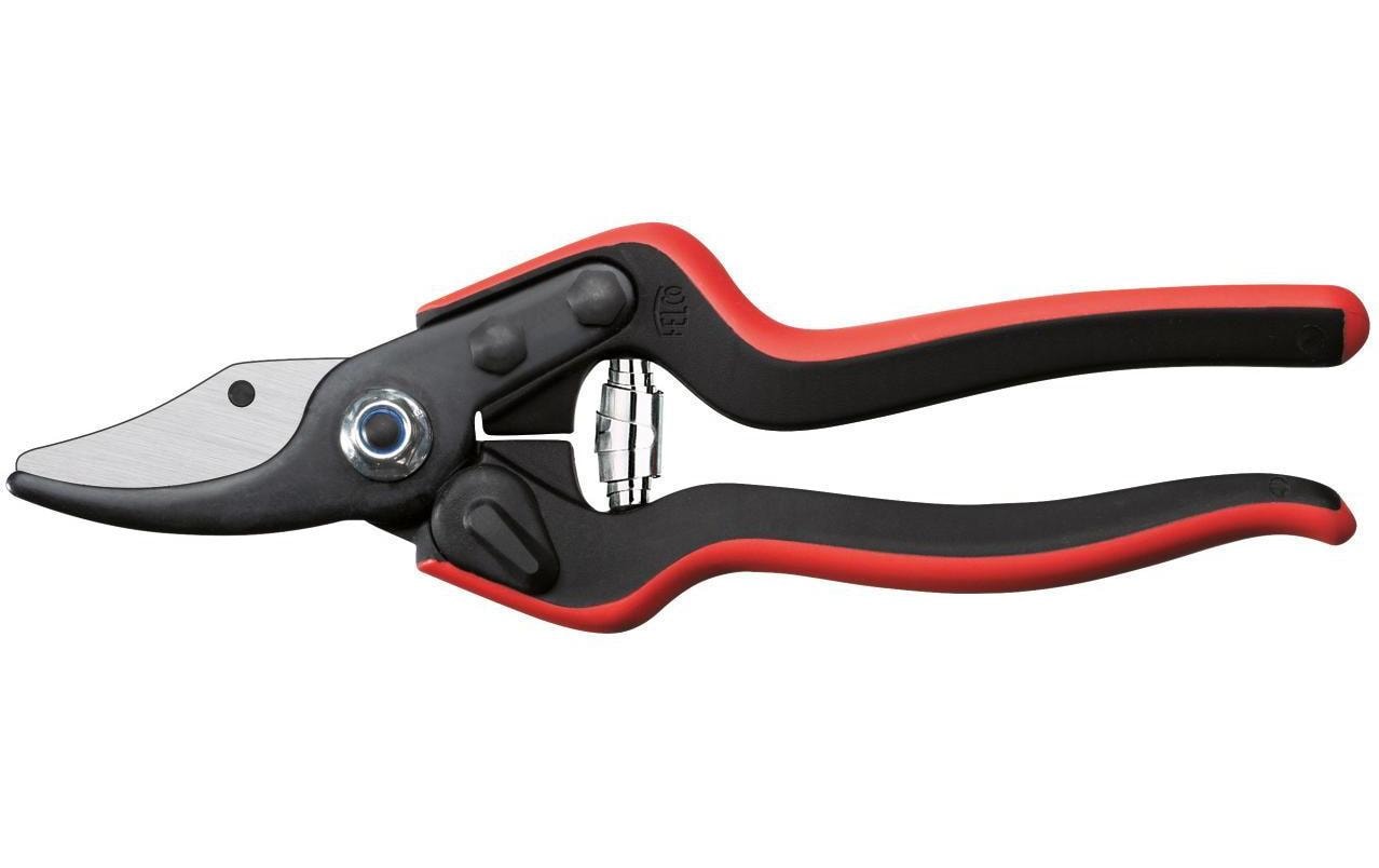 Felco 160 S – Gartenschere (Amboss) Schnittbreite 20 mm, Kunststoffgriff, Sicherheitssperre, Schwarz/Rot, 1 St