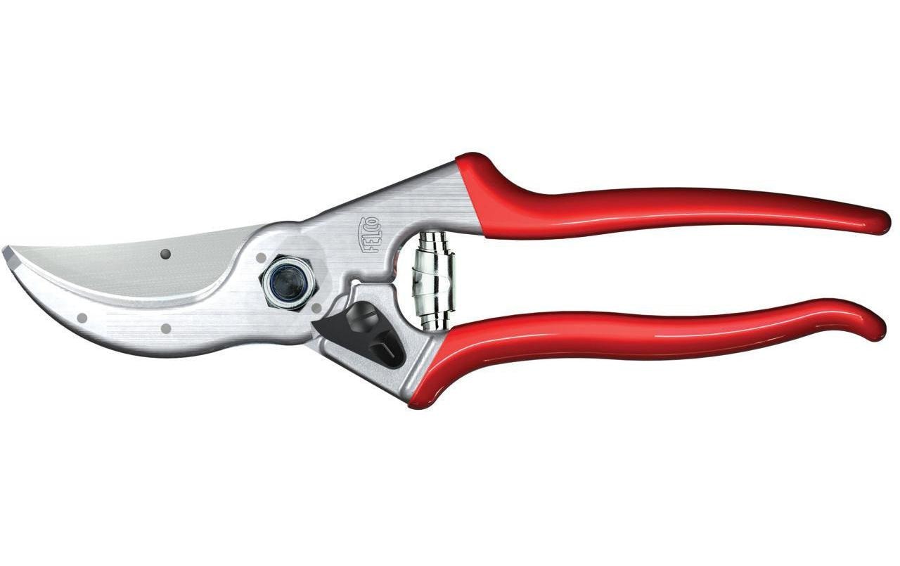 Felco 4 – Gartenschere Schnittbreite 25 mm, Aluminiumgriff, Sicherheitssperre, Rot, 1 Stk.
