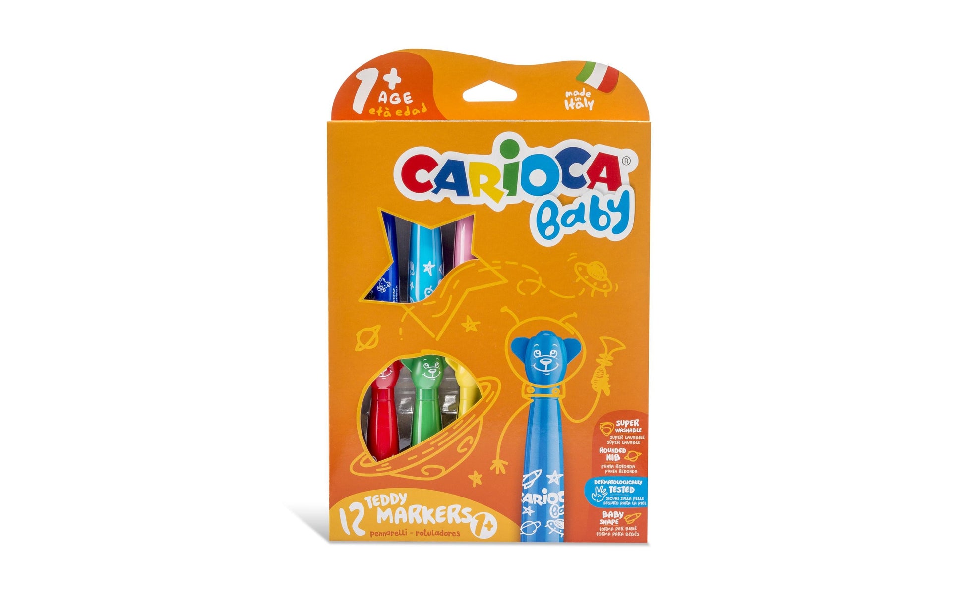 Carioca Filzstifte Teddy Markers Baby, 12 Farben