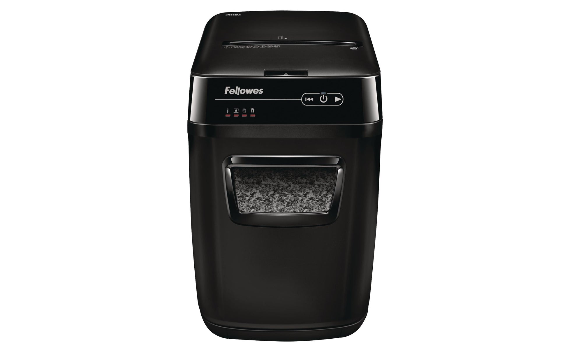 Fellowes AutoMax 200M – Aktenvernichter mit Autofeed 200 Blatt, DIN P-5, Mikroschnitt 2 × 14 mm, 32 l