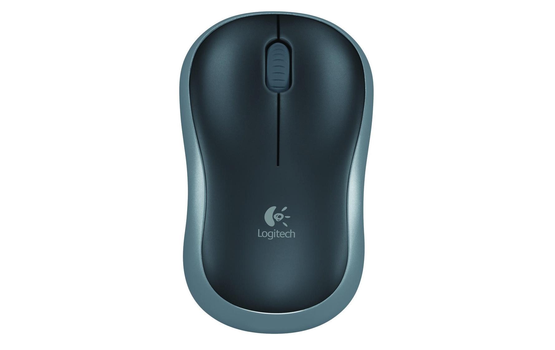 Logitech M185 Maus – kabellos, Bluetooth + 2,4 GHz, Unifying-Empfänger, Grau