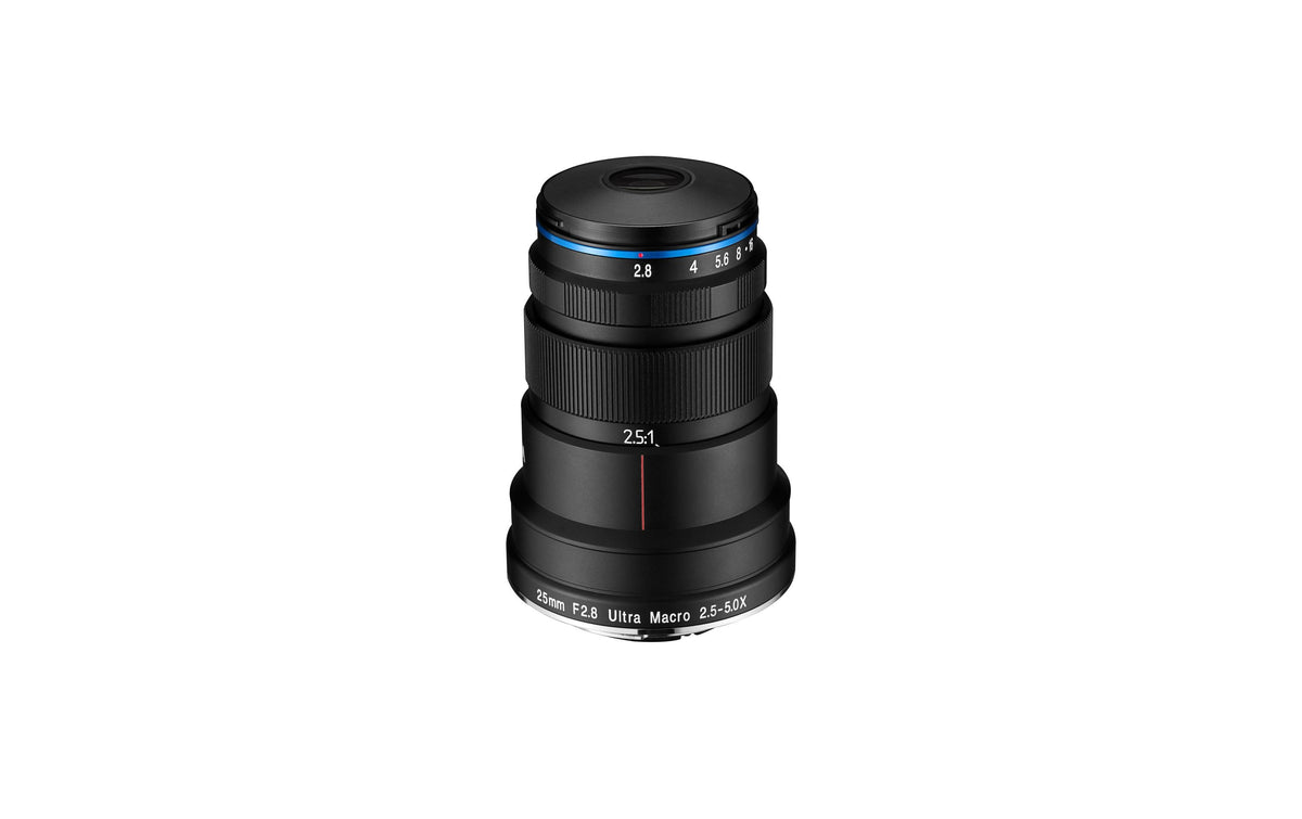 Laowa 25mm f/2,8 2,5–5× UltraMacro Makroobjektiv – für Nikon F – Schwarz