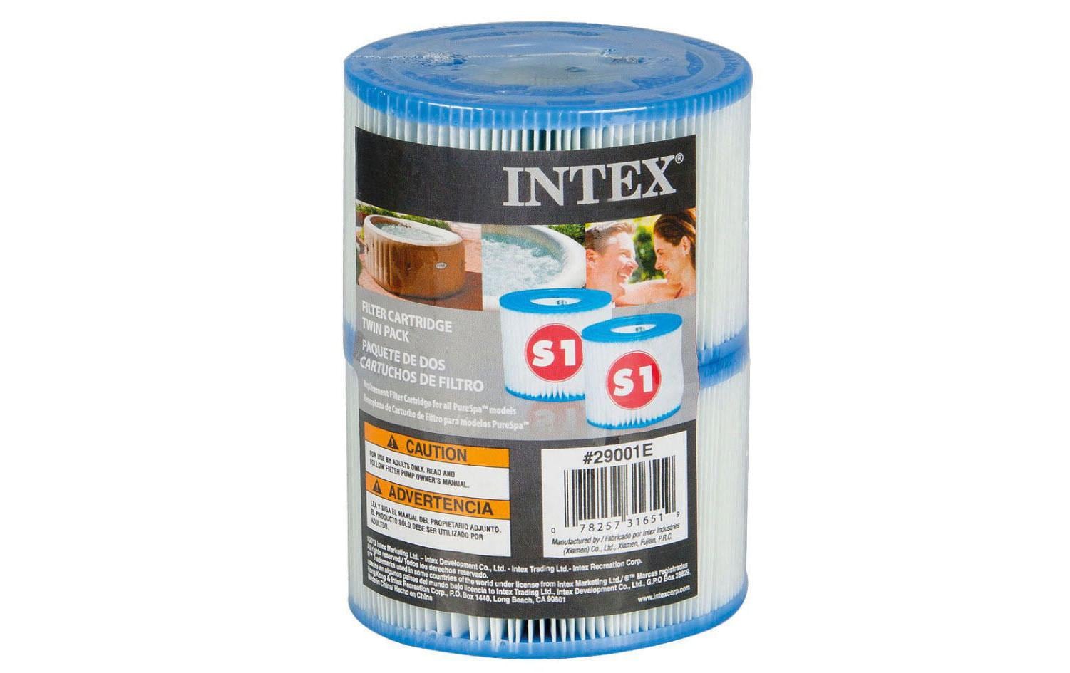 Intex Filterkartusche Pure Spa Ty S1 – rund, blau/weiss, für SPA 28404, 28424, 28422, 2 Stk.