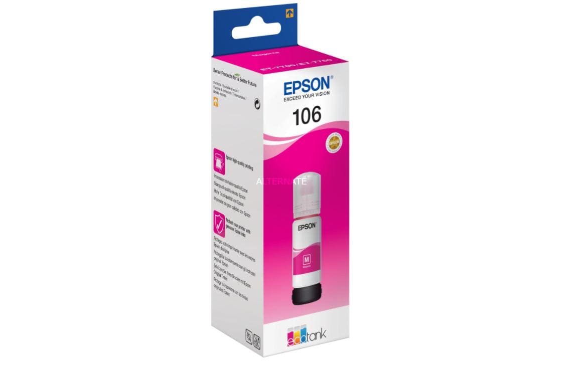 Epson Tintenpatrone 106, Magenta – für Tintenstrahldrucker/Multifunktionsgeräte