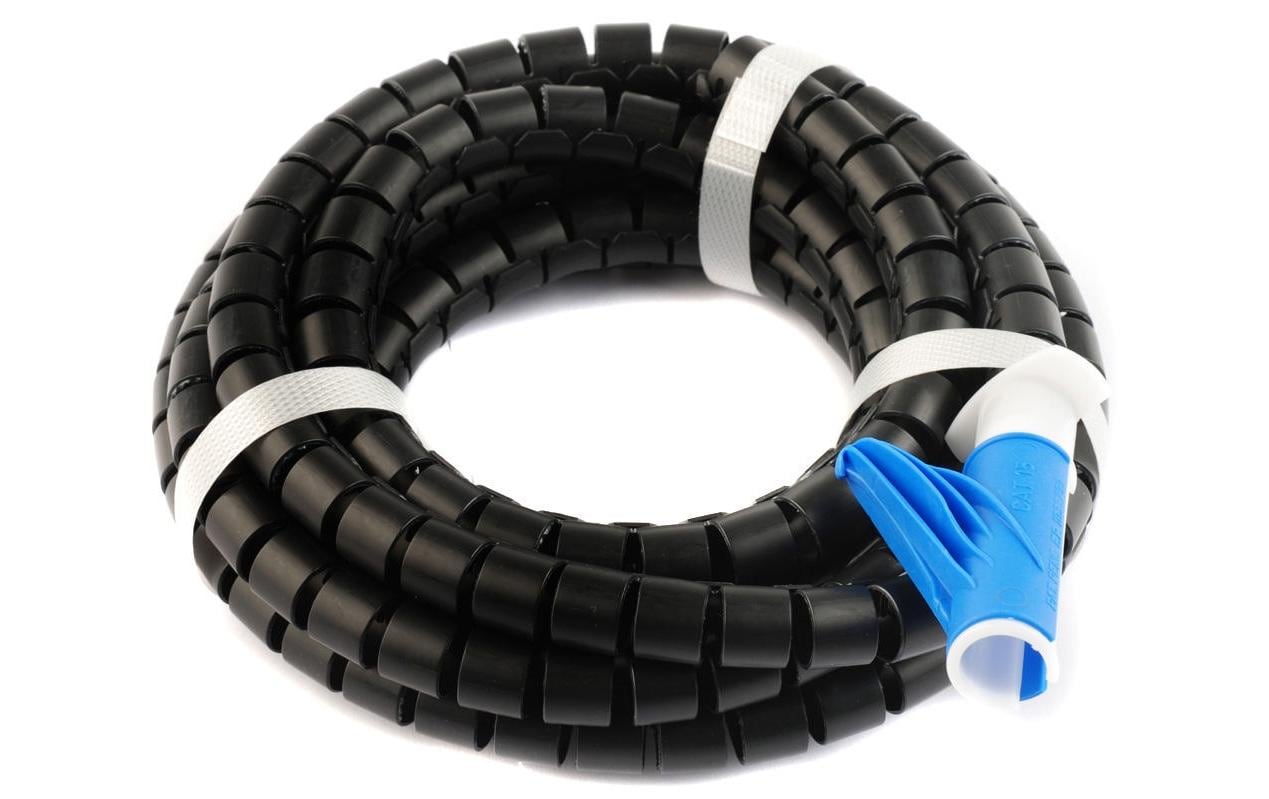 Plica Kabelschlauch, Ø 15 mm × 50 m, Polypropylen, inkl. Einführhilfe – schwarz