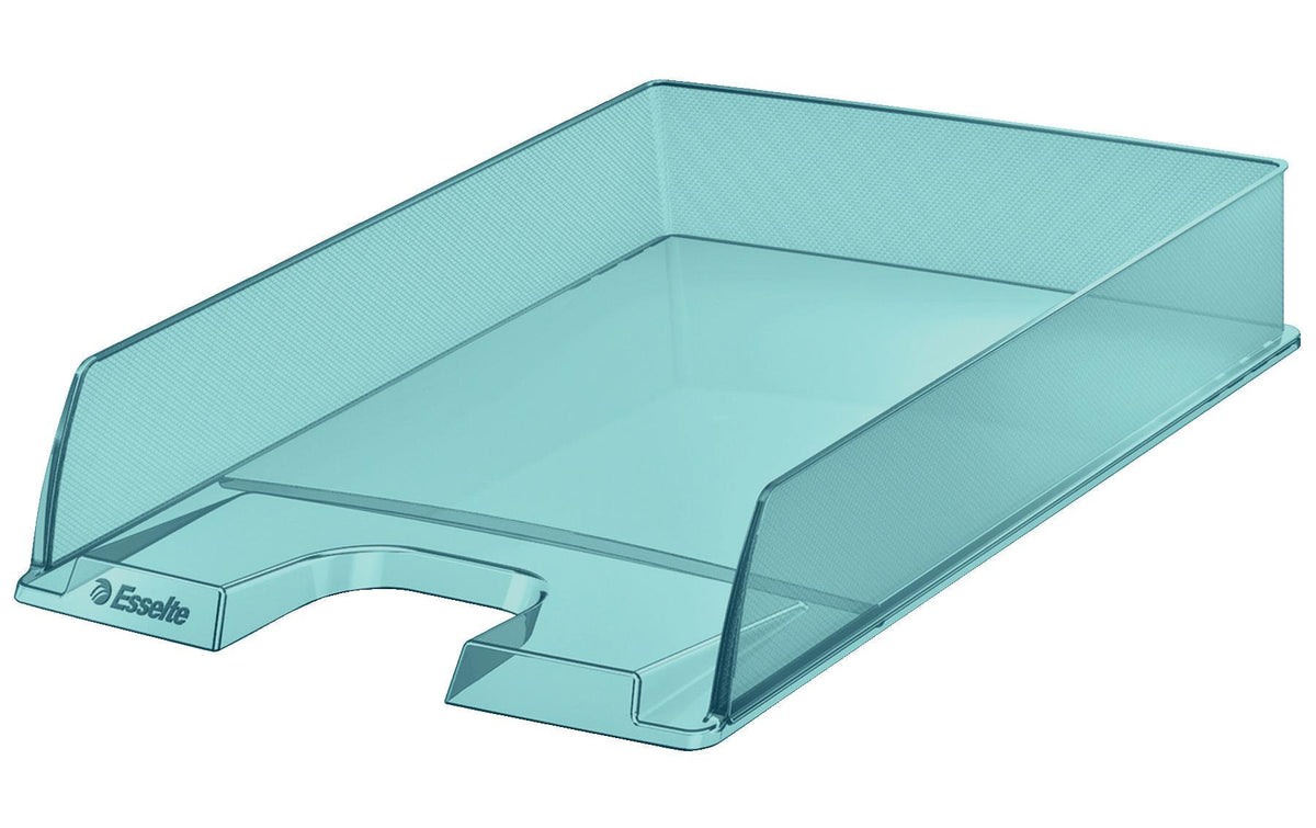 Esselte Colour ICE – Briefkorb für A4, Polystyrol, Blau, 254 × 61 × 350 mm