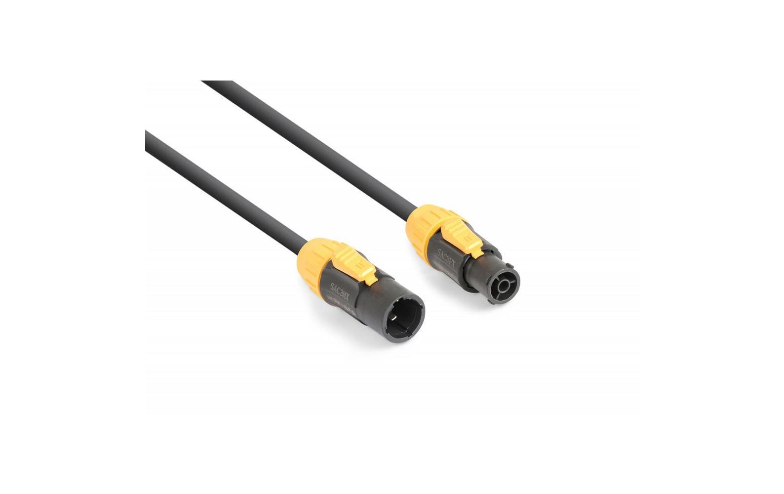 Power Dynamics Netzkabel, Powercon auf Powercon, verriegelbar, IP65, 5 m, Schwarz, CX16-5