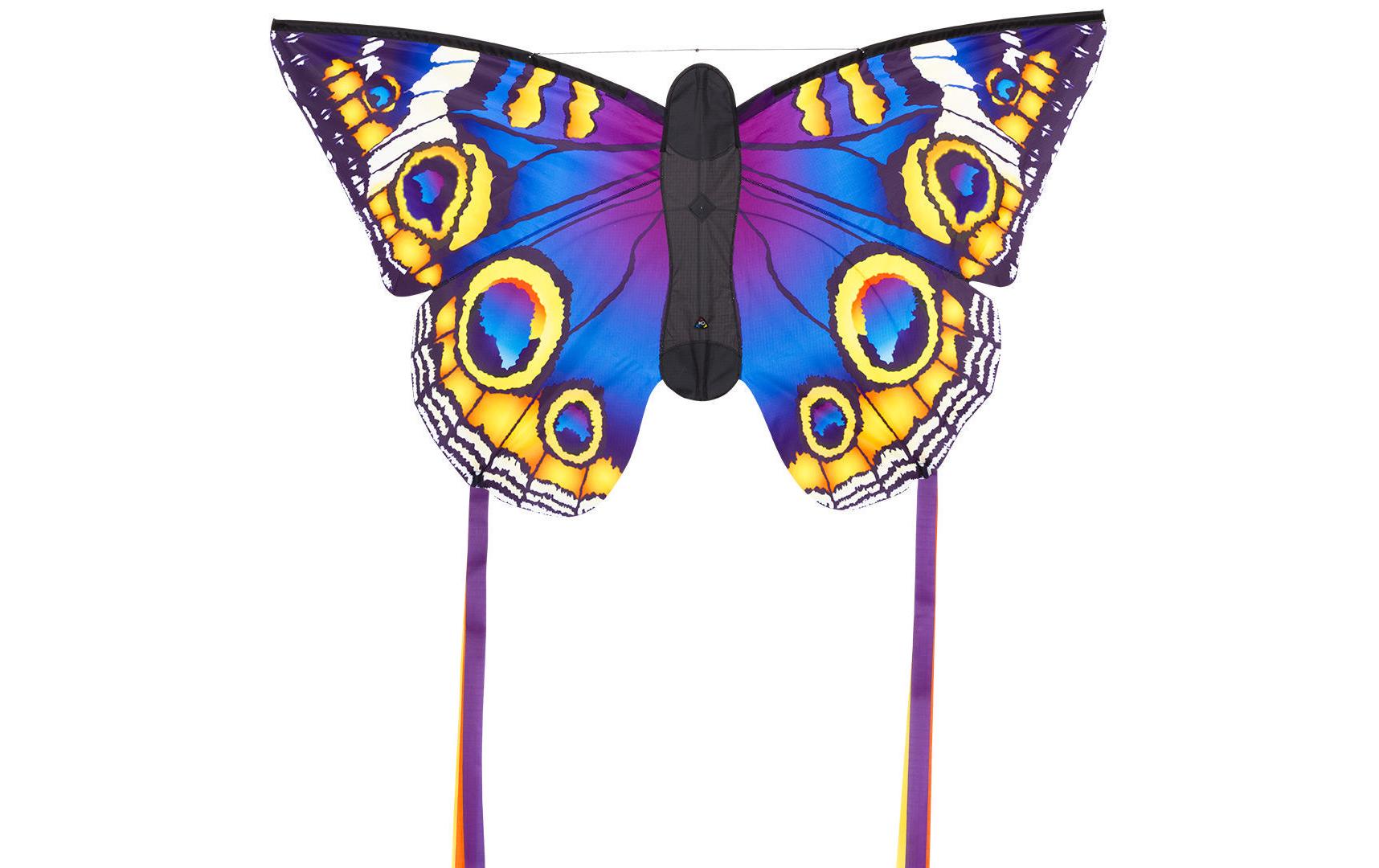 Invento Einleinerdrachen Schmetterling – 60 m Schnur – 130 × 80 cm – ab 5 J. – Ripstop-Polyester, Fiberglas