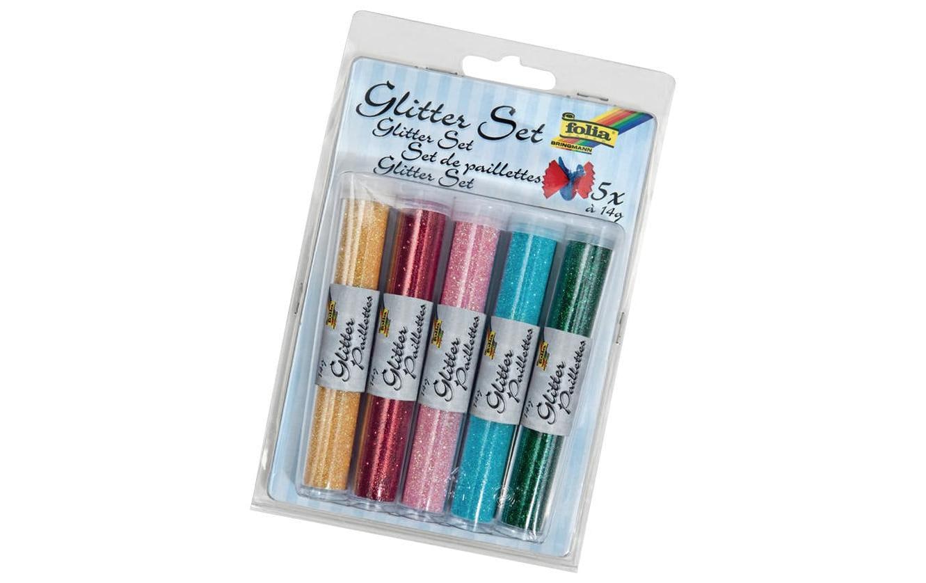 Folia Glitter-Mix – 5 Tuben à 14 g – PET