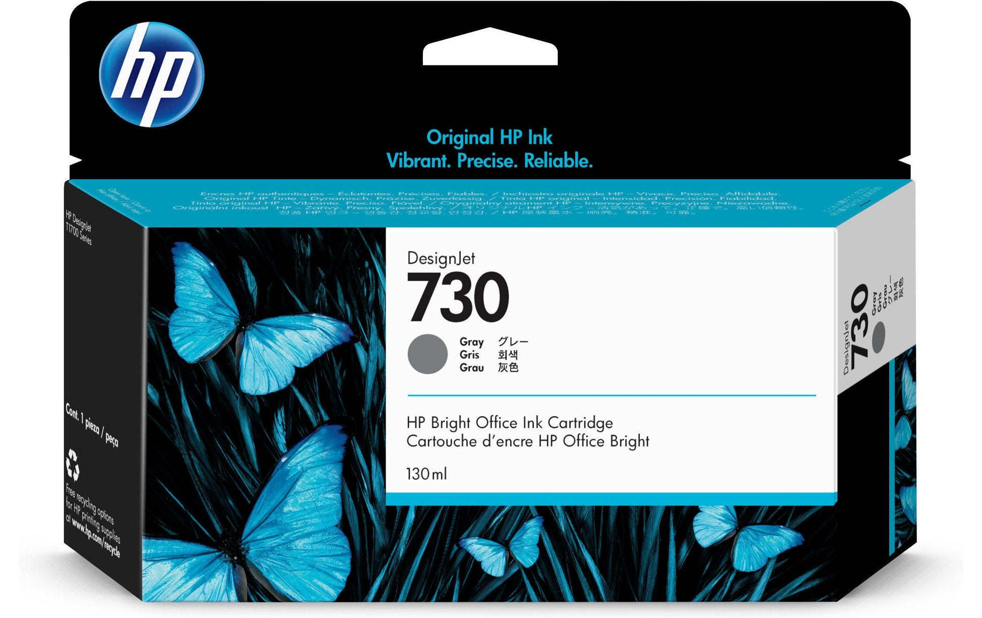 HP Tintenpatrone 730, Grau, 130 ml