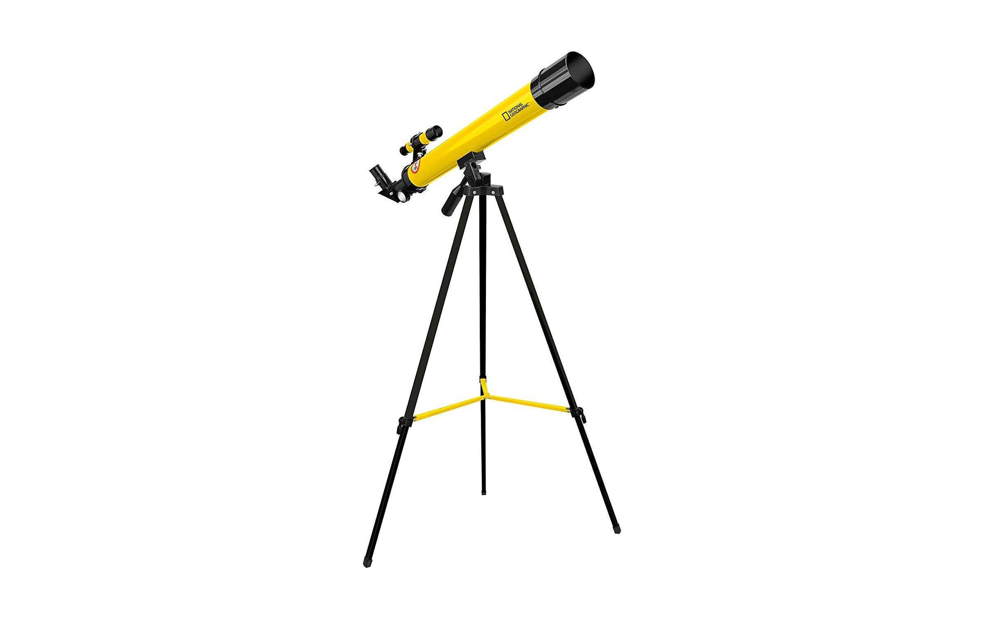 National Geographic Linsenteleskop 50/600 – Refraktor, 50 mm Durchmesser, 600 mm Brennweite, 50×/100×, Gelb