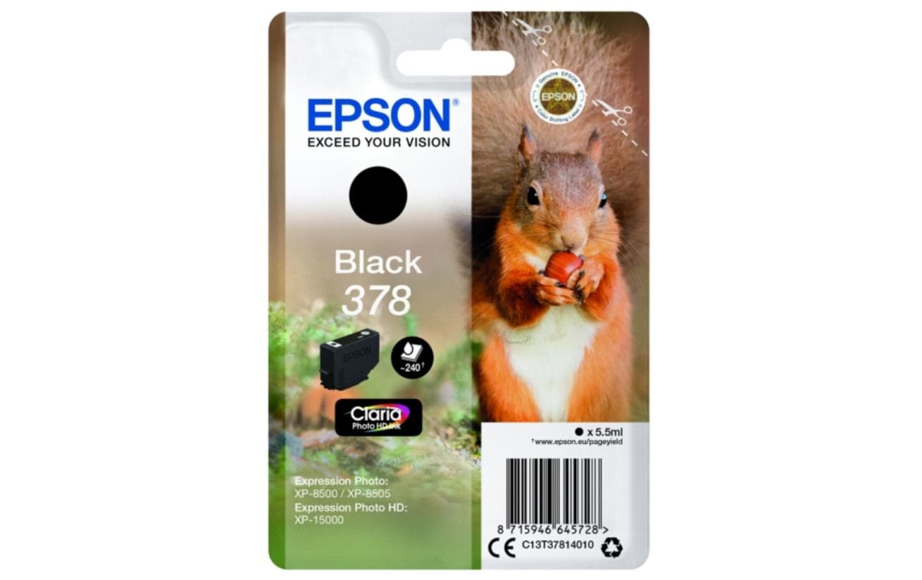Epson Tintenpatrone 378, Schwarz, 240 Seiten