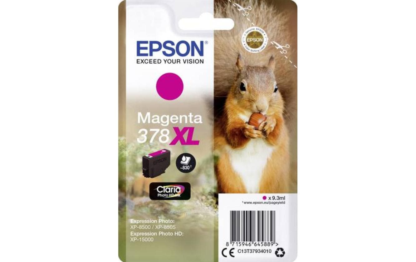 Epson Tintenpatrone 378XL, Magenta, XL, 830 Seiten – für Epson