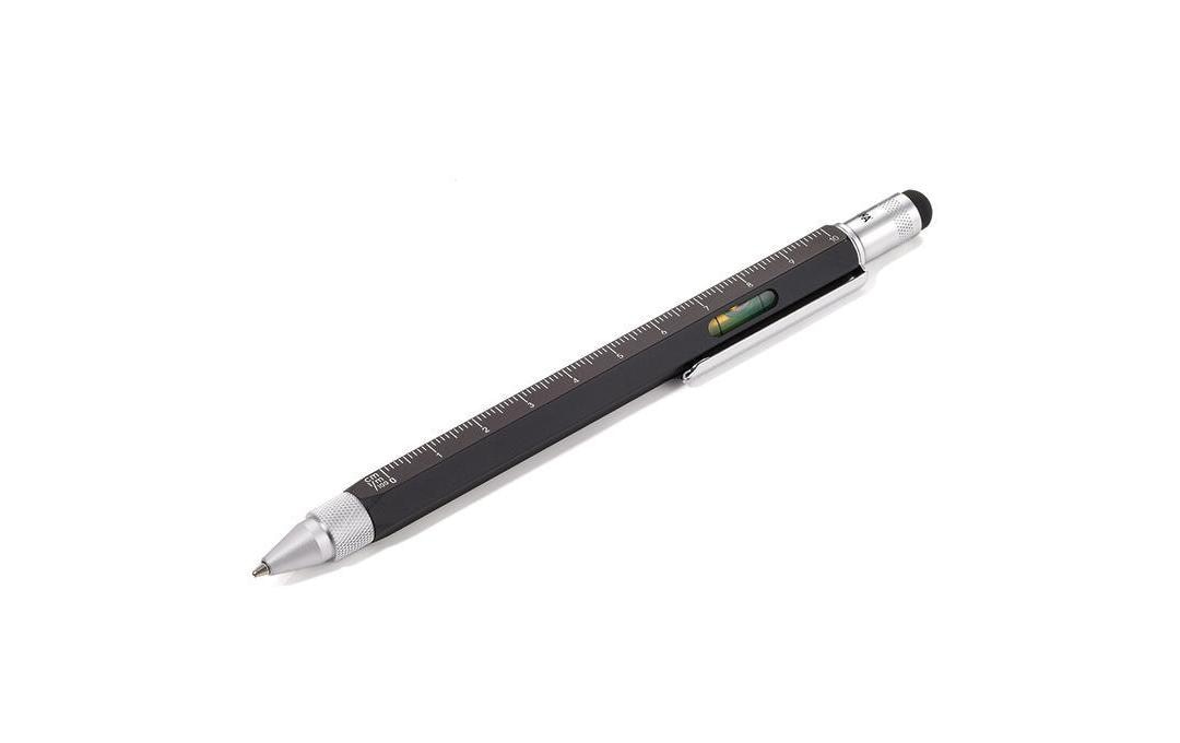 TROIKA Construction Pen PIP20/BK Kugelschreiber – Schwarz, Spitze 1 mm, Messing, nachfüllbar