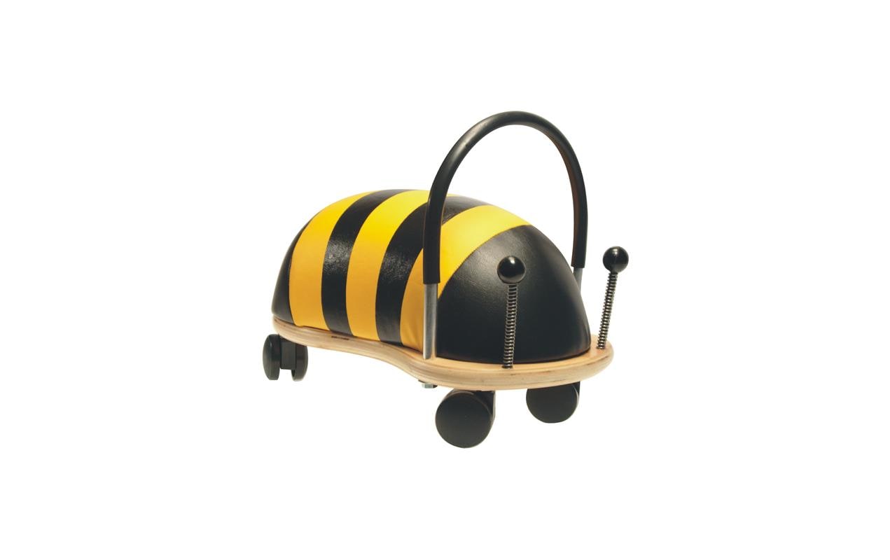 Wheely Bug Wheelybug Aufsitztier Biene – 23 × 30 × 38 cm – 1 Stück – ab 1 Jahr – Polyurethan, Schaumstoff, Holz – Schwarz/Mehrfarbig