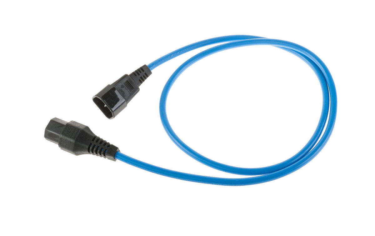IEC LOCK Netzkabel – IEC C14 zu IEC C13, 2 m, 10 A, Blau, IEC-Lock