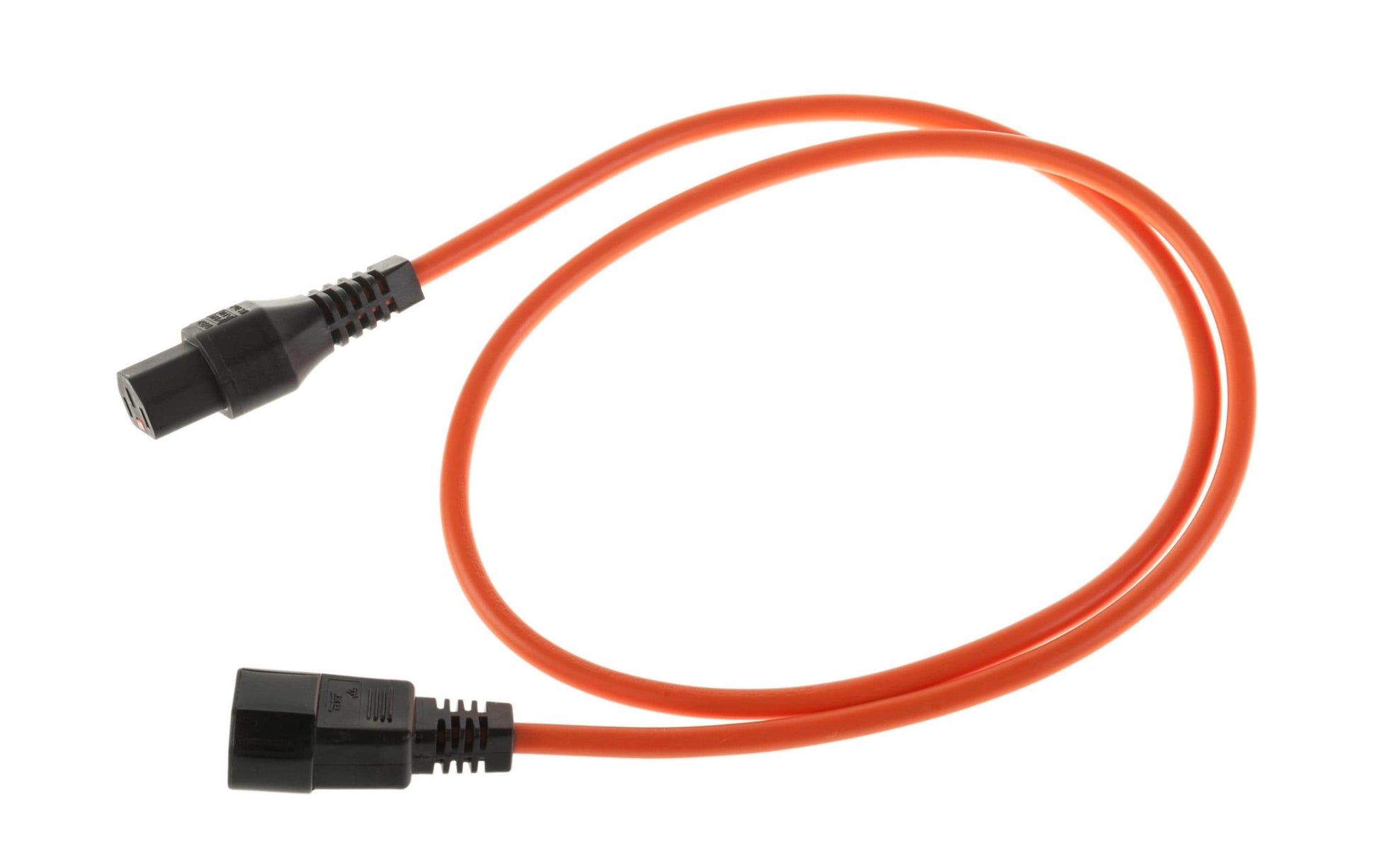IEC LOCK Netzkabel – IEC C14 zu IEC C13, 4 m, 10 A, Orange