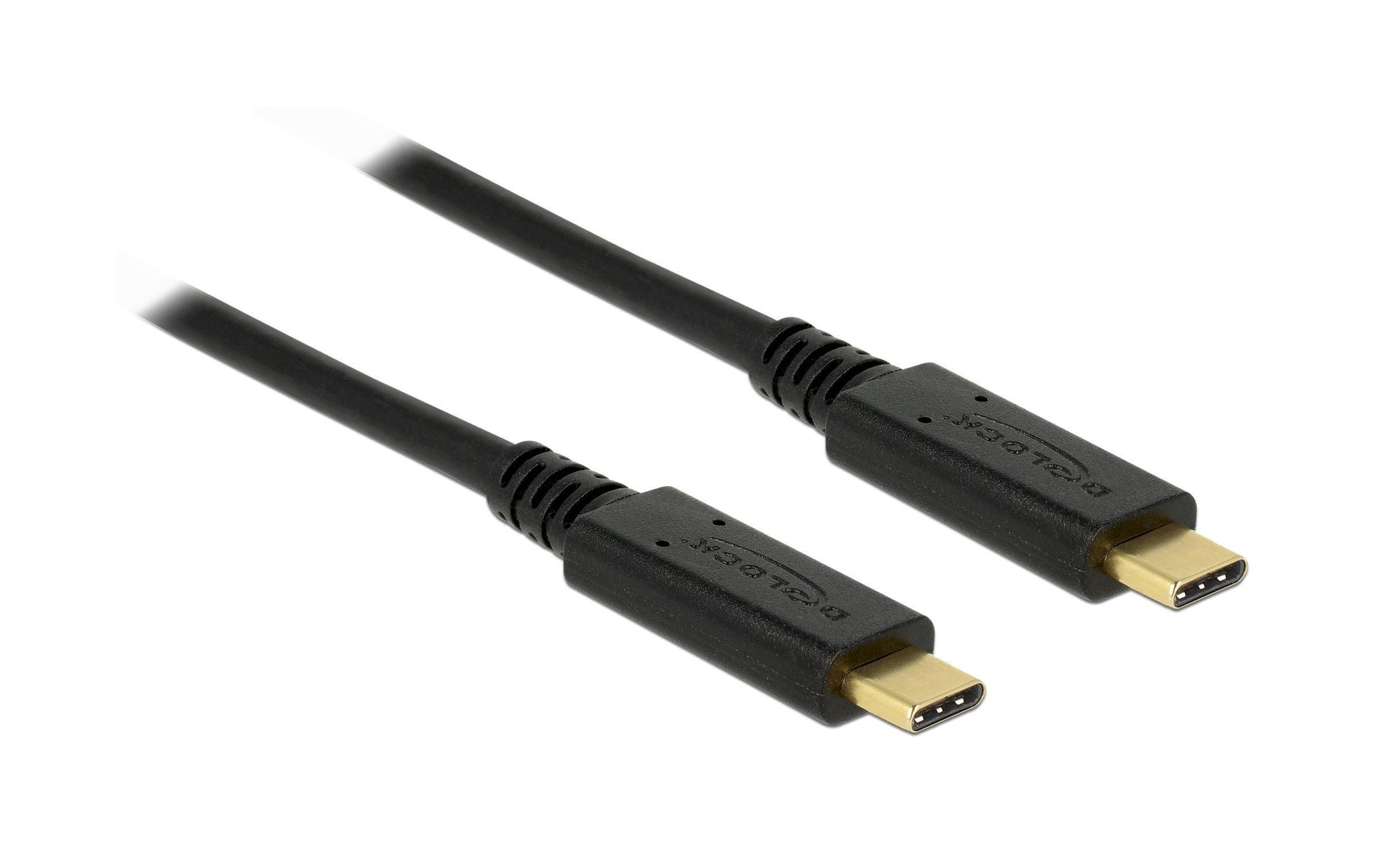 DeLOCK USB-C auf USB-C Kabel – USB 3.2 Gen 2 (10 Gbit/s) – 0,5 m – Schwarz