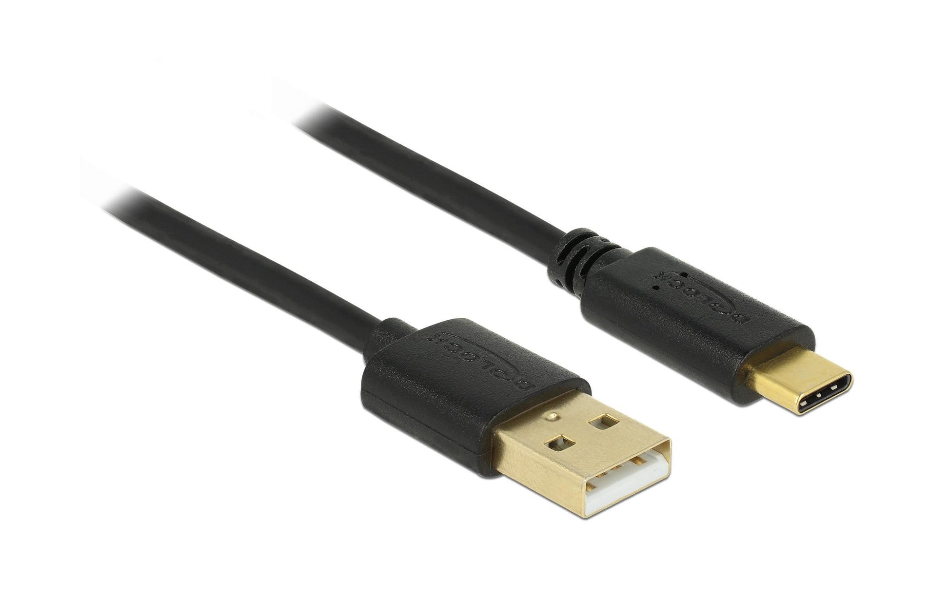 DeLOCK USB-Kabel – USB-A auf USB-C – USB 2.0 (480 Mbps) – 3 m – Schwarz