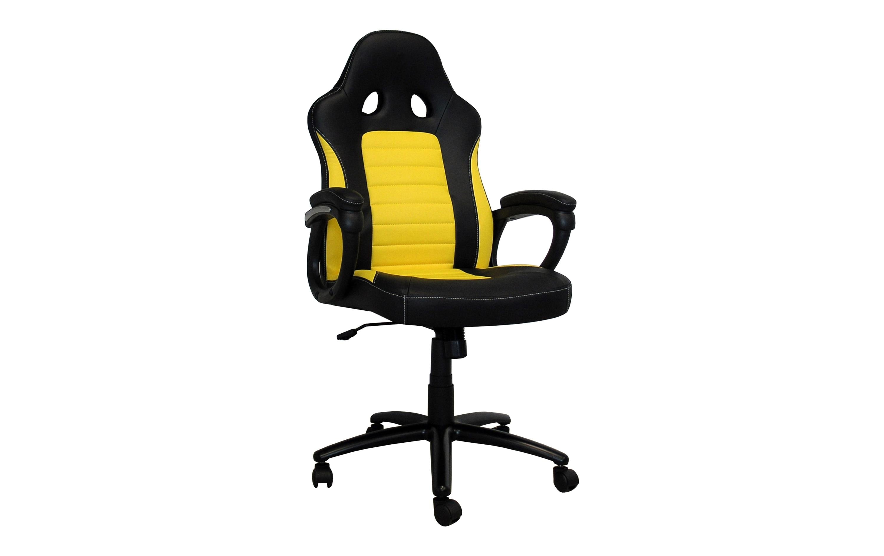 Racing chairs Racingchair CL-RC-BY Gaming-Stuhl – Kunstleder – Schwarz/Gelb, bis 150 kg