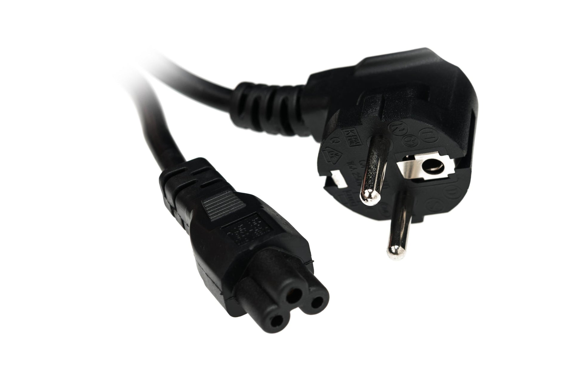 Diggelmann Netzkabel – Schuko (CEE 7/7)–IEC C5, 1 m, 2,5 A, schwarz